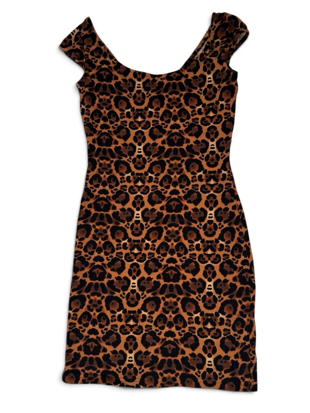 Divided by H&M Leopard Print Bodycon Dress - Size 4